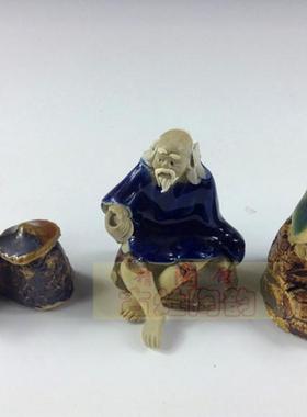 陶瓷石湾公仔盆景鱼缸摆件工艺品