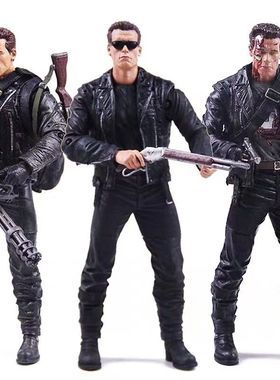 国产NECA7寸 终结者2 T800施瓦辛格 可动人偶公仔手办模型礼物