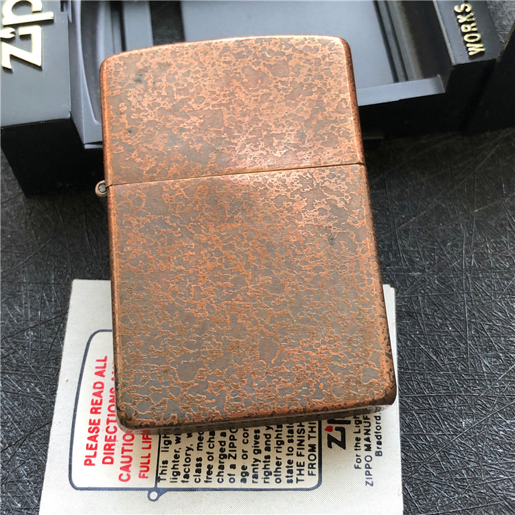 ZIPPO原装正品 1986年 镀紫铜 六面腐化工艺（稀有款）