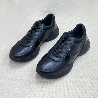 清货 会呼吸的休闲鞋 牛皮系带女士运动鞋 厚底增高超舒适 38码