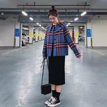 格子毛呢外套女短款2020新款春秋装1