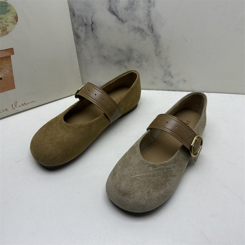 2026春季新款复古风玛丽珍鞋圆头平底一字扣带绒面舒适浅口女单鞋,女鞋,勃肯鞋/软木鞋,淘宝优惠券,粉丝福利购,淘宝优惠卷