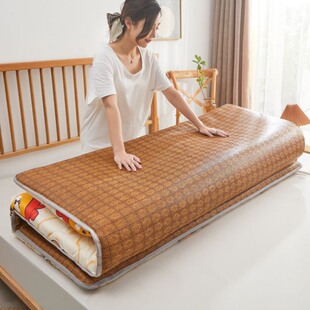 床垫宿舍学生单人硬可折叠硬质海绵四季通用藤席凉席两用床垫