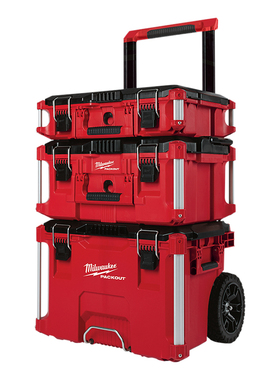 Milwaukee美沃奇PACKOUT堆叠式工具箱移动箱便携式五金工具箱