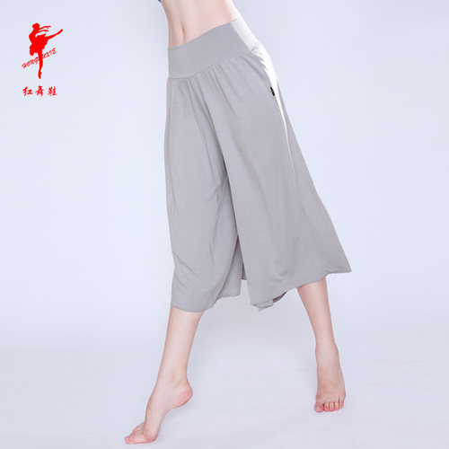 丝光棉七分瑜伽服红舞鞋