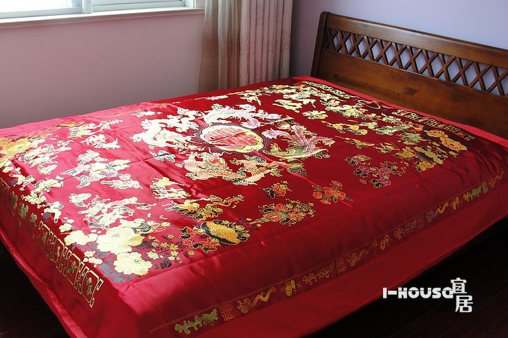 百子图结婚用床品全棉被套