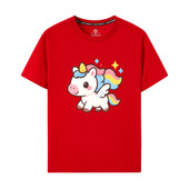 2025年夏季 短袖 T恤甲亢哥阳光彩虹小白马演出服马年可爱卡通衣服