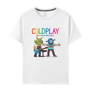 2025年新款短袖T恤COLDPLAY演唱会酷玩乐队香港外星人马山芋周边