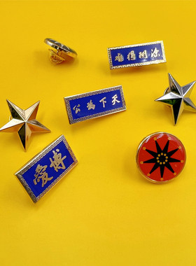 学生胸章扣针胸章五角星纪念徽章