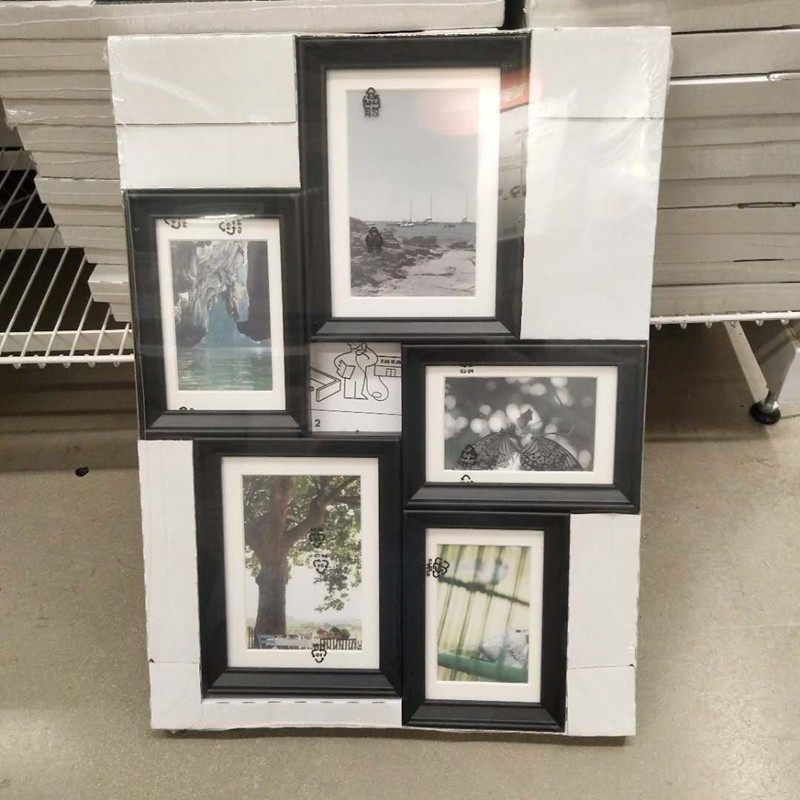 国内宜家克诺宾图片框5张图装饰画ikea家居代购