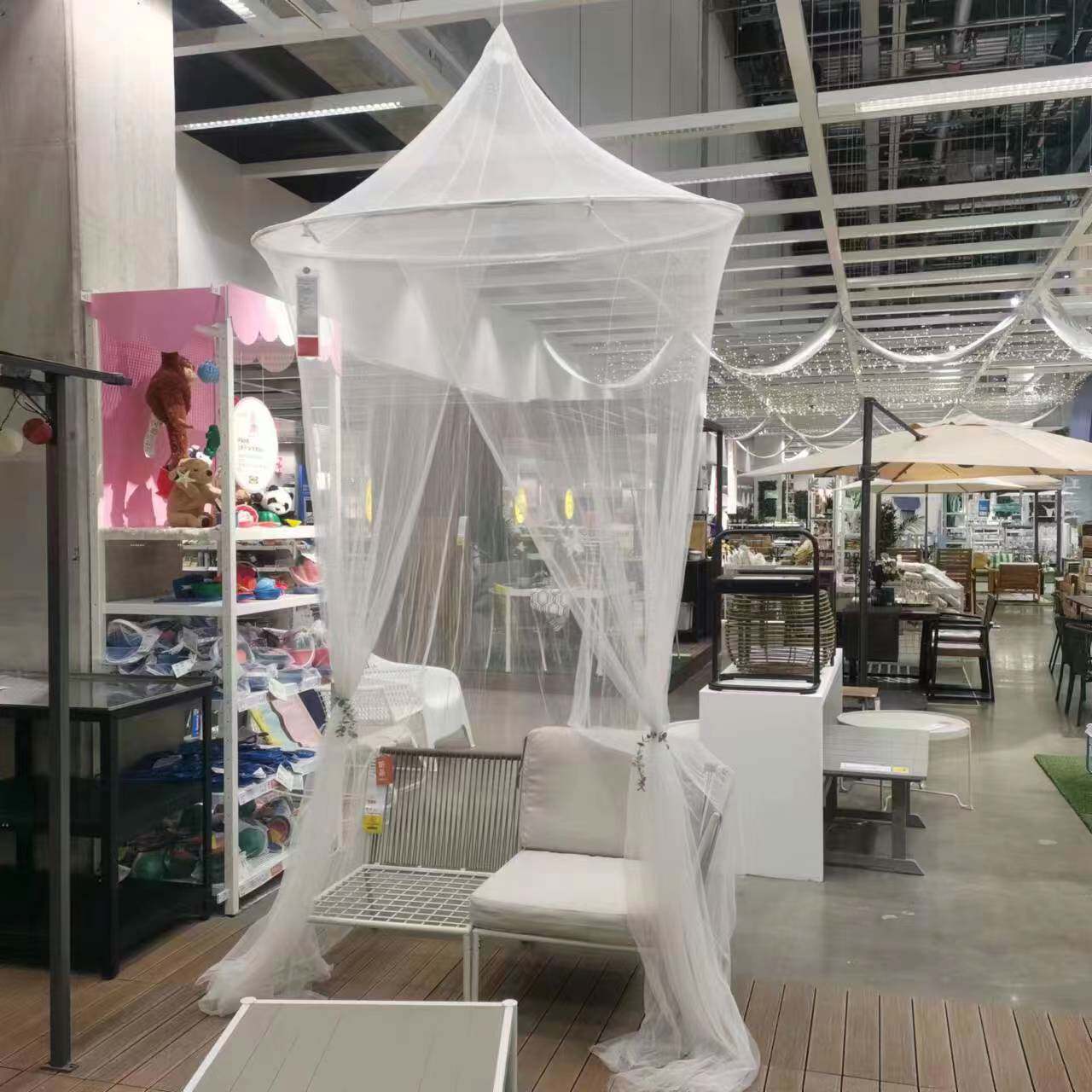国内宜家索利格帘账蚊帐圆顶吊挂大床宿舍床帐IKEA家居代购