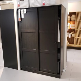 国内宜家代购拉科斯塔德滑门衣柜推拉门柜子衣橱卧室成人IKEA