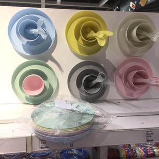 国内宜家卡拉斯碗餐具刀叉碟子大杯儿童多色用餐IKEA家居代购