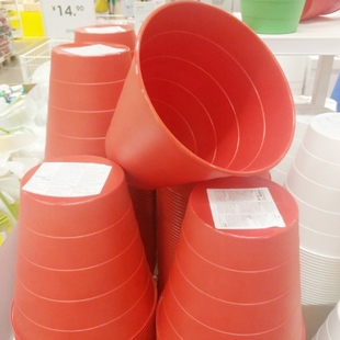 宜家芬尼斯垃圾桶家用客厅卧室塑料废纸篓卫生厨房杂物桶国内代购