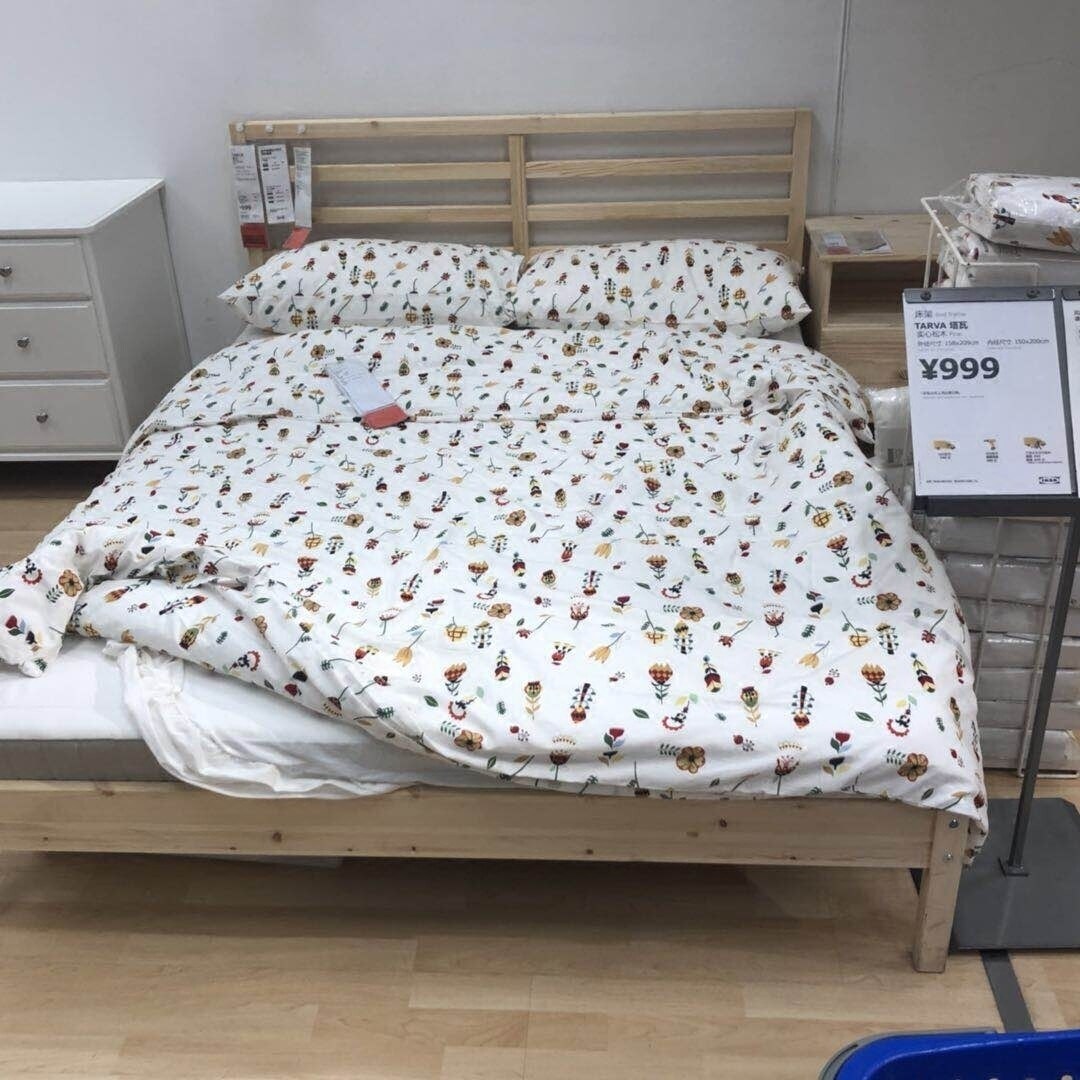 国内宜家 塔瓦床架双人现代简约卧室欧式公主床IKEA上海家居代购