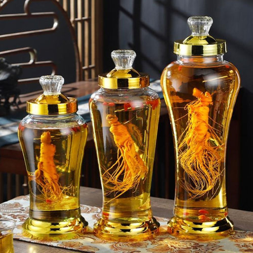 泡酒专用玻璃瓶加厚泡人参高档