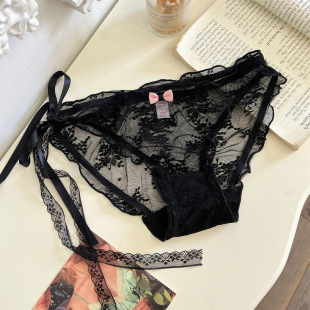 性感蕾丝内裤女系带可解开纯欲透气纯棉抗菌裆2025新款绑带三角裤