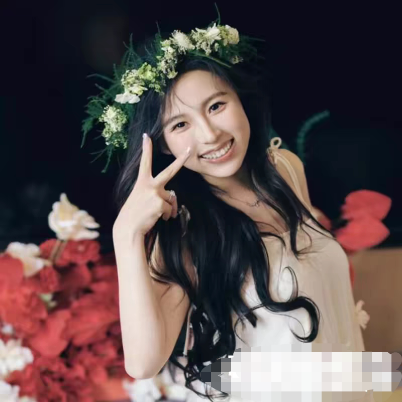 新款花朵头饰新娘森系女发箍干花花环仙美超仙婚纱摄影拍照发饰品