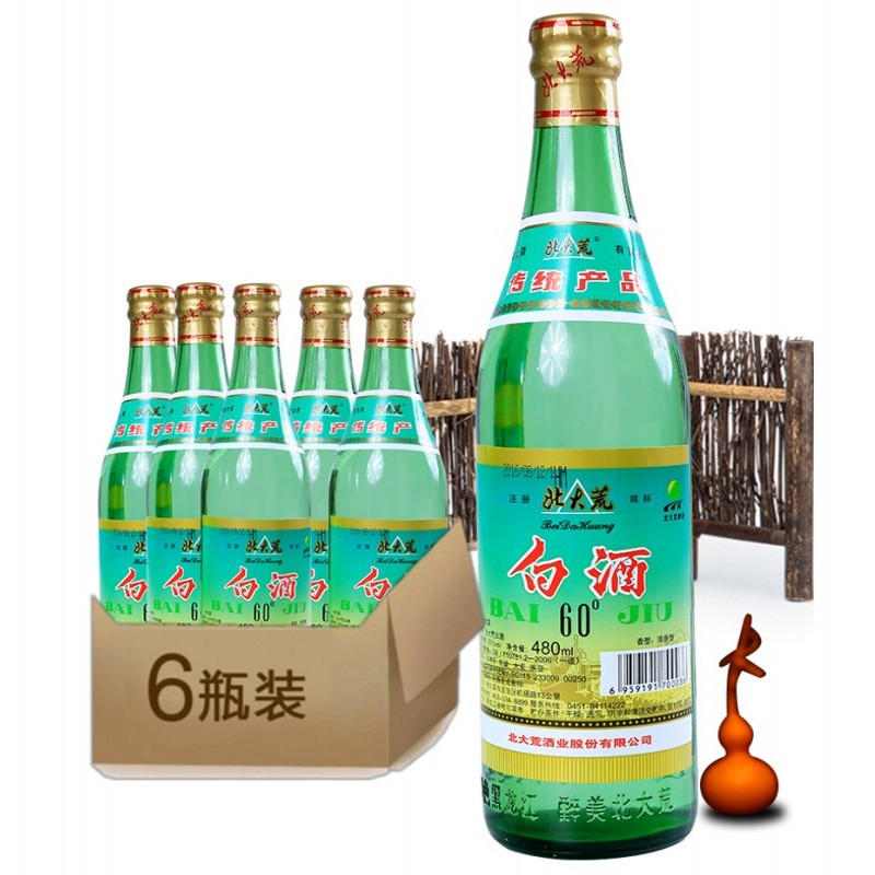 北大荒收藏白酒清香型6瓶装60度图片