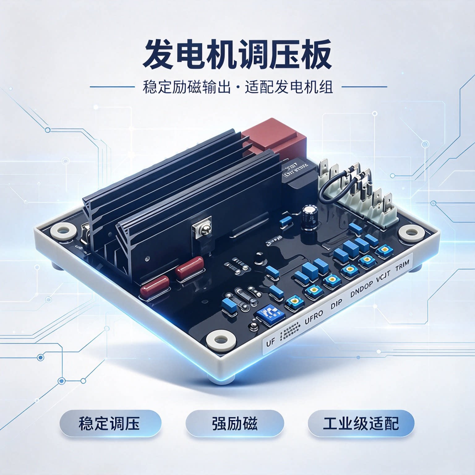 固也泰kutai电压调节器EA08A无刷发电机AVR调压器励磁板ac稳压器