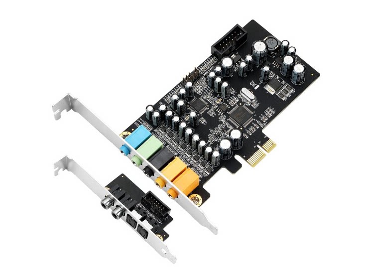 魔羯MOGE MC2217 台式机PCI-E声卡 光纤同轴输入输出7.1声道声卡