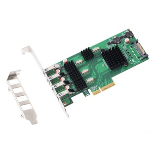 西霸FG PCI E转4口USB3.0扩展卡4个独立带宽NEC主控芯片 EU348