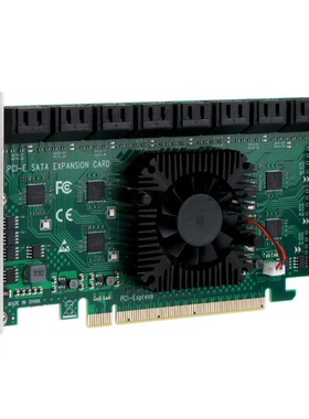 魔羯MOGE MC2624台式机PCI-E转24口SATA3硬盘扩展卡SATA6G转接卡