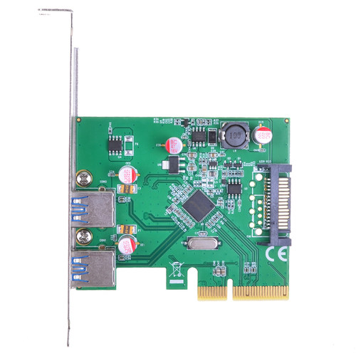 正品魔羯MOGE MC2021 PCI-E x4 USB3.1扩展卡 PCI-E转2口USB3.1卡