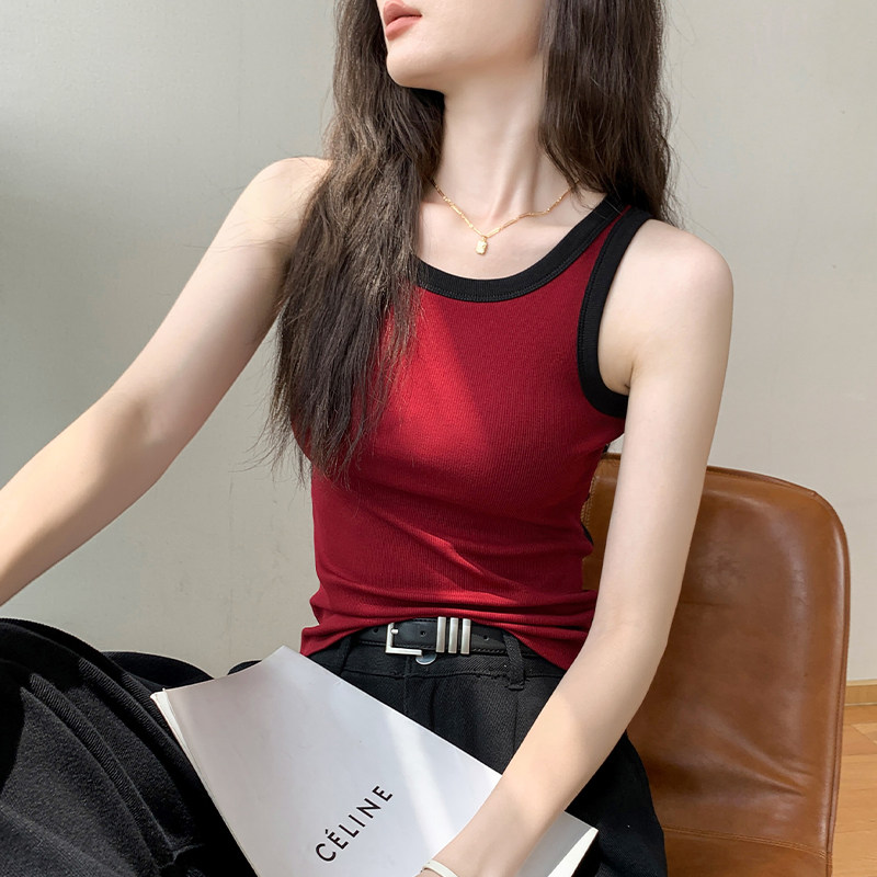 螺纹无袖吊带背心女2025新款上衣