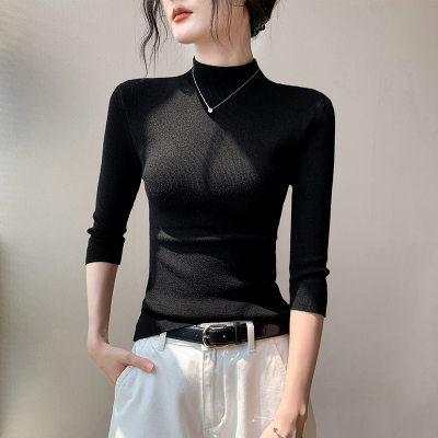 歌倍尚长袖针织衫打底衫女