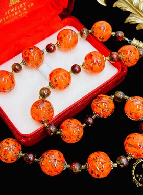 意大利穆拉诺千花琉璃中古项链