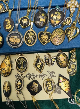 西班牙大马士革缎锦术项链吊坠