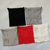 女士棉质短袖 T恤 抽褶圆领 处理日单外贸 泡泡袖 拒水面料