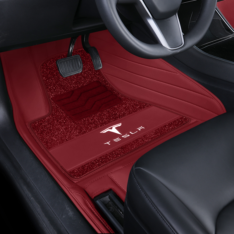 特斯拉modely\model3\2025款modelyl专车专用脚垫六座大全包围