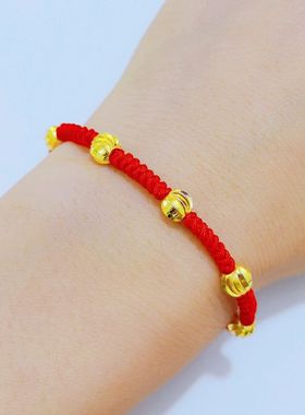 情侣款镀金民族风转运珠