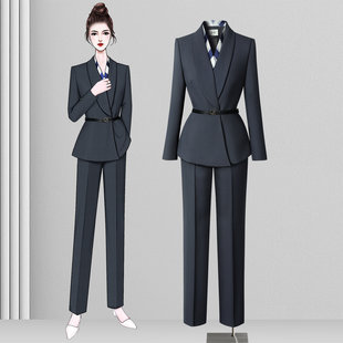 春秋西装套装女高级感气质收腰物业客服酒店前台工装珠宝店工作服