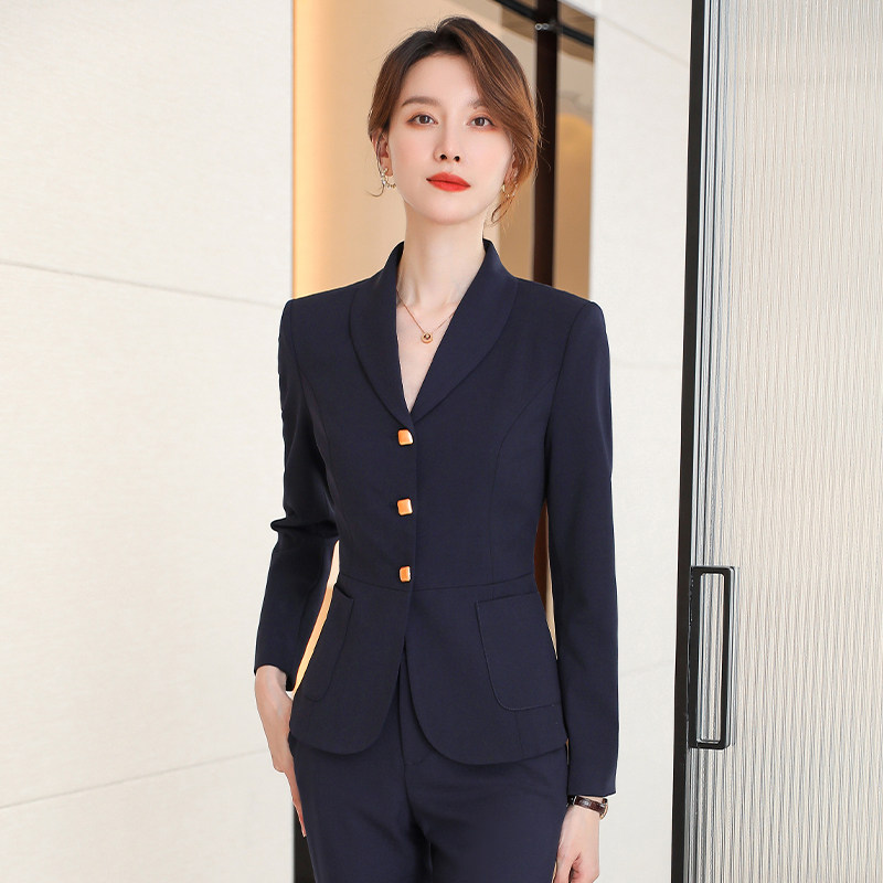 诗璐雅2026春秋薄款西装外套女式轻熟风短款职业气质上衣干练西服