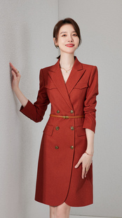 艾尚臣高级感西装连衣裙气质套装职业装时尚通勤高端主持人工作服