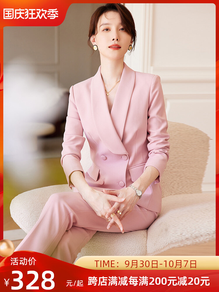 西装套装女小外套秋冬设计感时尚主持人艺考工装西服休闲上衣厚