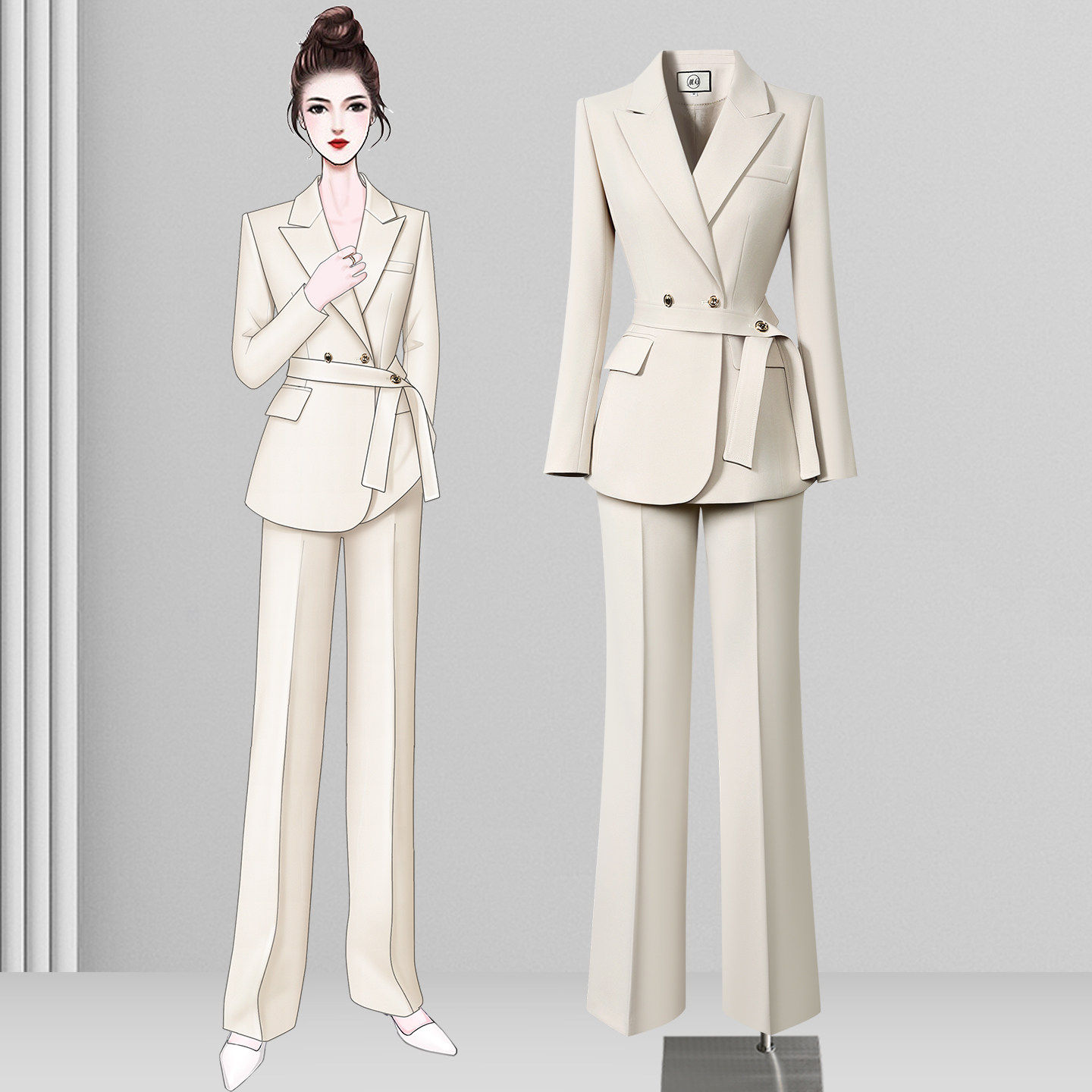 高级感休闲西装套装女2026新款正式场合收腰时尚气质通勤职业正装
