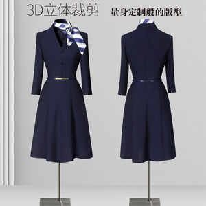 职业装连衣裙女2026新款春秋气质时尚上班通勤客服导购前台工作服