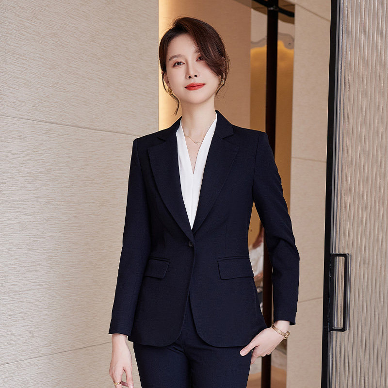 诗璐雅一粒扣西装外套女士气质2024新款修身显瘦百搭通勤职业西服