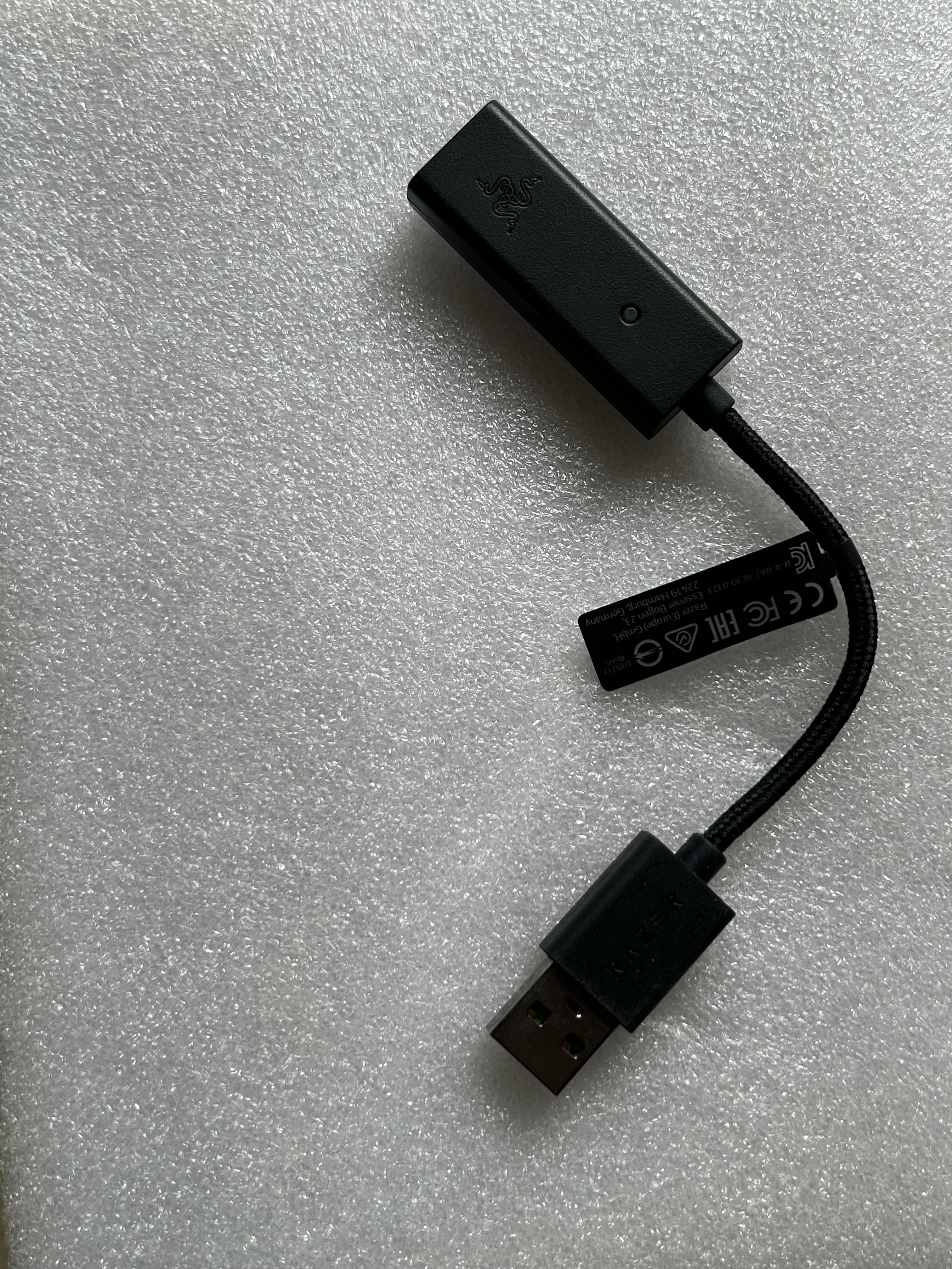 razer/雷蛇7.1环绕THX旋风黑鲨V2USB接口3.5MM耳机音频声卡通用型