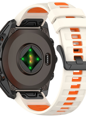 适用佳明Fenix8/7X/6pro/5S手表带Tactix8/mk3本能S62双色硅胶970