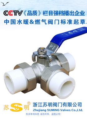 PPR三通球阀L型太阳能燃气热水器切换开关25热熔接ppr三通切换阀
