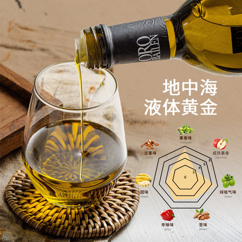 西班牙进口ORO BAILEN金福倍特级初榨橄榄油皮瓜尔橄榄