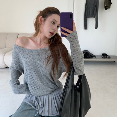 HOLDER慵懒随性舒适镂空针织衫