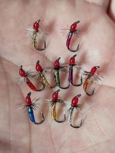 高亮反光蓑羽腹节摇蚊路亚微物溪流马口白条溪哥青稍飞蝇钩仿生饵