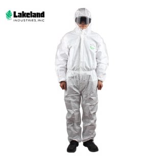 Lakeland雷克兰AMN428E防护服麦克斯带帽连体无纺布喷漆防护服