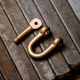 吾蟲黄铜马蹄扣钥匙扣D扣复古潮流配件钥匙挂圈皮绳包配饰DIY材料